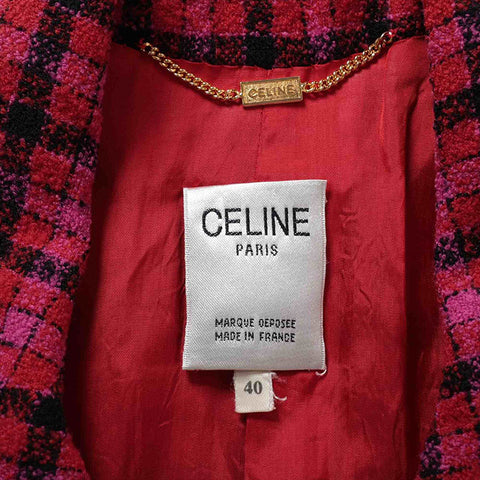 CELINE Size:40 COCO Button cashmere Jacket multicolor WS15157
