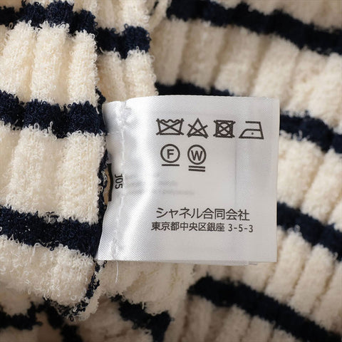 シャネル CHANEL Size:36 2023 P74 ウール×アクリル ワンピース ブラック×ホワイト WS15161