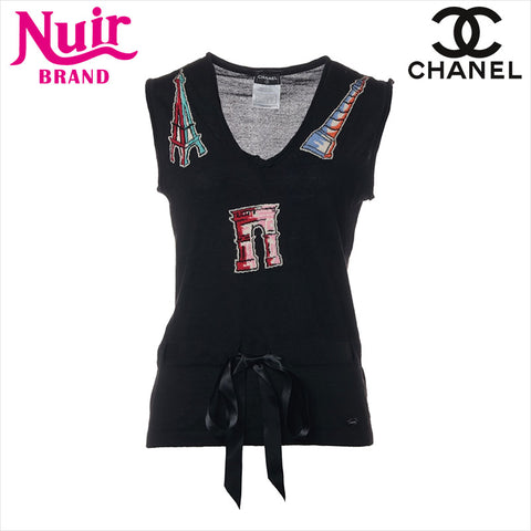 シャネル CHANEL Size:38 カシミア×シルク 2006 ベスト ブラック WS15166