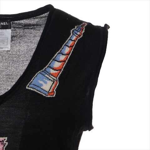 CHANEL Size:38 cashmerex silk 2006 Vest black WS15166