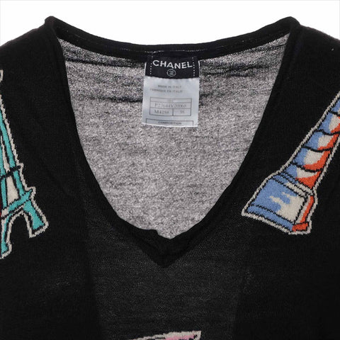 シャネル CHANEL Size:38 カシミア×シルク 2006 ベスト ブラック WS15166