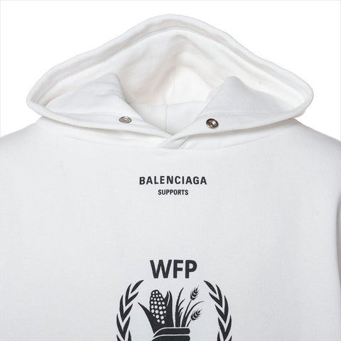 バレンシアガ BALENCIAGA パーカー Size:XS ×WFP 2018 ホワイト BALENCIAGA Size:XS xWFP 2018 Parker white WS15167 – NUIR VINTAGE