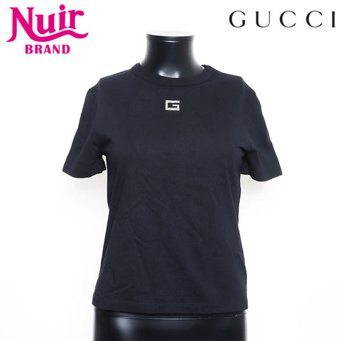 GUCCI Size:S Rhinestone Logo Short sleeve T-shirt black WS15168