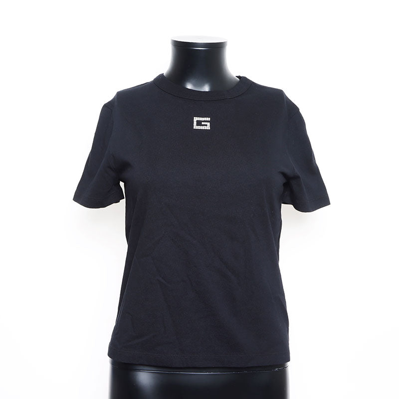 GUCCI Size:S Rhinestone Logo Short sleeve T-shirt black WS15168 – NUIR ...