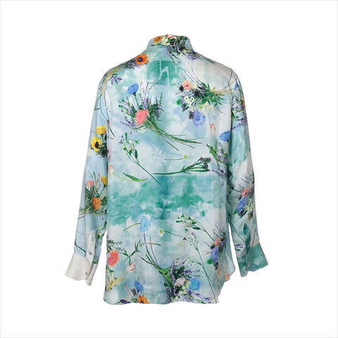 LOUIS VUITTON silk Long sleeve shirt multicolor WS15169