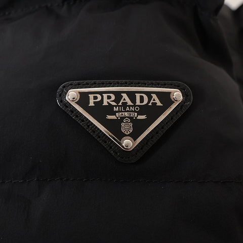 プラダ PRADA Size:44 2015 スポーツ トライアングルロゴ ダウンジャケット ジャケット ブラック WS15170