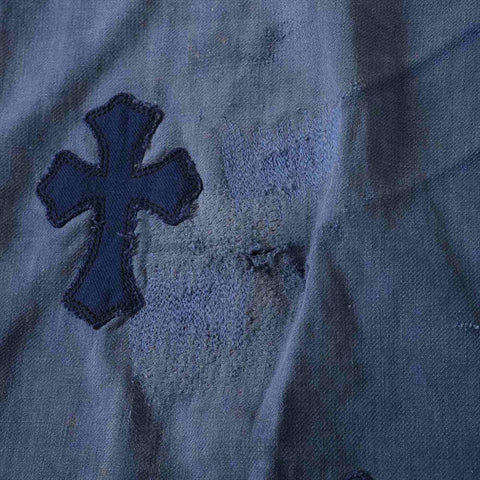 CHROME HEARTS Size 29 Navy Cross Patch French Work Pants Navy WS15180