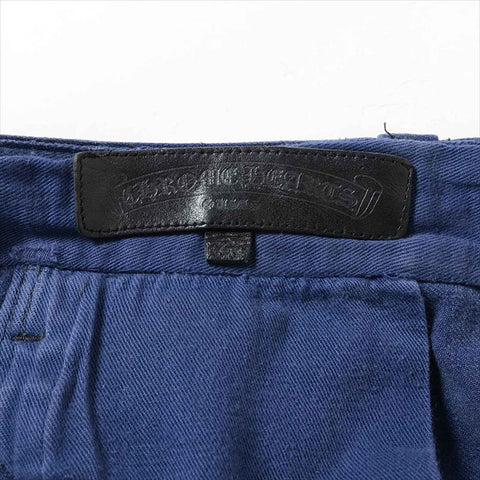 CHROME HEARTS Size 29 Navy Cross Patch French Work Pants Navy WS15180