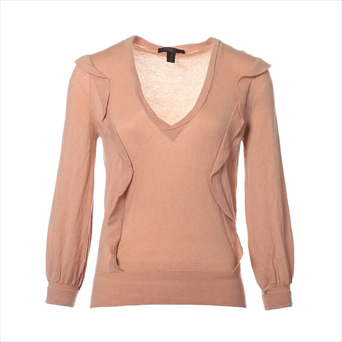LOUIS VUITTON Size:S 2006Stainless Steel cashmere knit beige WS15183