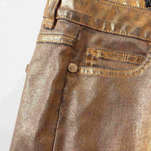 シャネル CHANEL Size:38 ココボタン コットン パンツ ゴールド WS15186