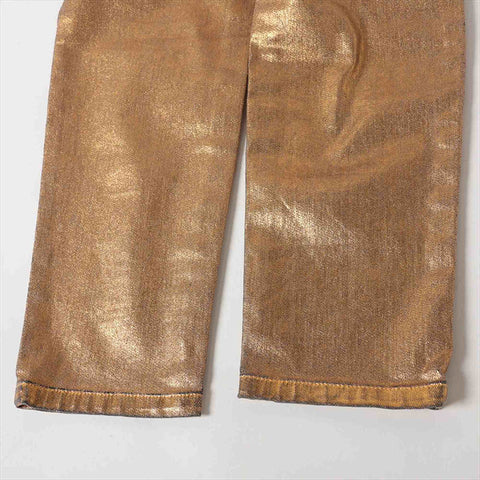 シャネル CHANEL Size:38 ココボタン コットン パンツ ゴールド WS15186