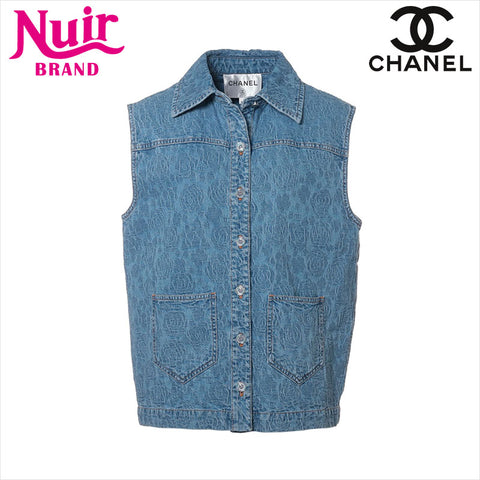 CHANEL Size:34 P74492V66068 P74 Camellia Vest blue WS15192