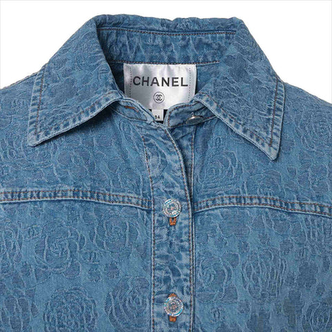 CHANEL Size:34 P74492V66068 P74 Camellia Vest blue WS15192