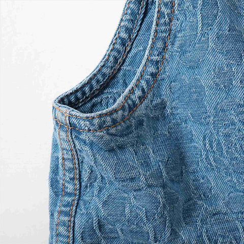 CHANEL Size:34 P74492V66068 P74 Camellia Vest blue WS15192