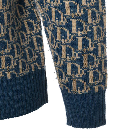 クリスチャンディオール Christian Dior Size:M 　オブリーク ウール ニット ブルー WS15193