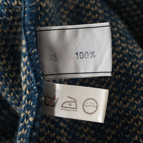 クリスチャンディオール Christian Dior Size:M 　オブリーク ウール ニット ブルー WS15193