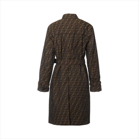 FENDI ETF0122 Zucca with Belt coat Brown WS15194