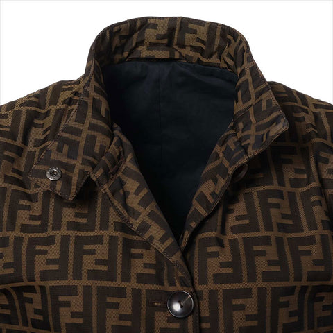 FENDI ETF0122 Zucca with Belt coat Brown WS15194