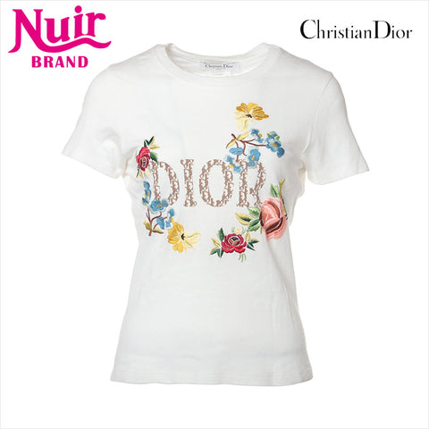 クリスチャンディオール Christian Dior Size:I 44 5E16155206 コットン 半袖Ｔシャツ ホワイト WS15196