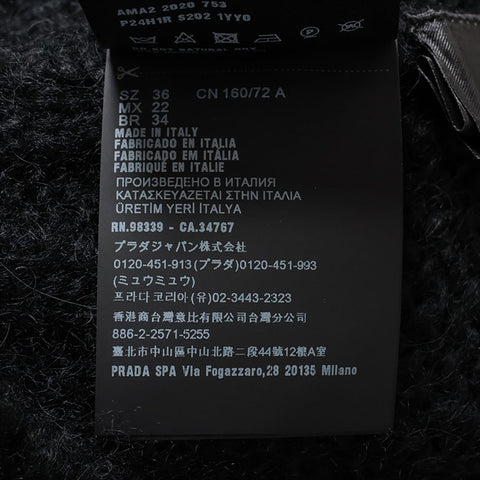 PRADA Size:36 P24H1R Mohair 2022 knit black WS15197