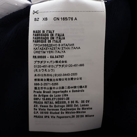 ミュウ ミュウ Miu Miu Size:XS MJL870　22年 コットン×ポリウレタン スウェット ネイビー WS15198