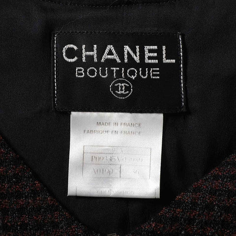 シャネル CHANEL Size:36 P09335V05959 ツイード　97A ウール×シルク ワンピース ブラウン WS15200