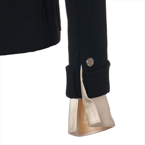 CHANEL Size:38 05P Wool Jacket Black x white WS15201