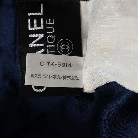 シャネル CHANEL Size:42 ベロア生地 コート ネイビー WS15206