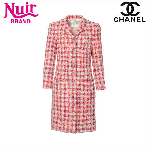 シャネル CHANEL Size:42 P06384V04629　 96P ウール×ナイロン コート レッド×ホワイト WS15207