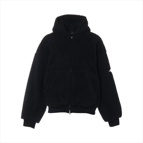 バレンシアガ BALENCIAGA Size:XXS 810102 ボアフリース　 24年 ポリエステル ジャケット ブラック WS15208