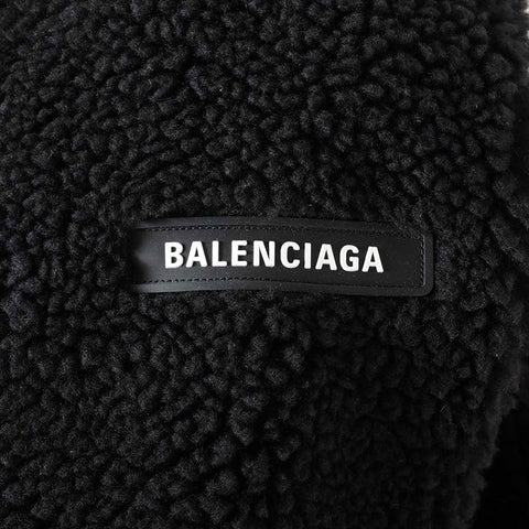 バレンシアガ BALENCIAGA Size:XXS 810102 ボアフリース　 24年 ポリエステル ジャケット ブラック WS15208