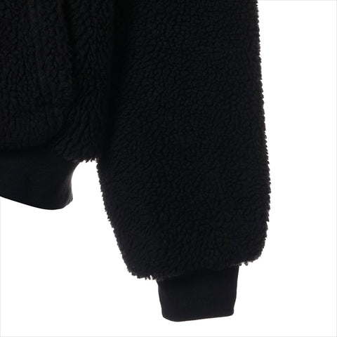 BALENCIAGA Size:XXS 810102 Boa fleece 24 years polyester Jacket cotton black WS15208