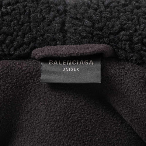 BALENCIAGA Size:XXS 810102 Boa fleece 24 years polyester Jacket cotton black WS15208