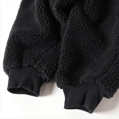 BALENCIAGA Size:XXS 810102 Boa fleece 24 years polyester Jacket cotton black WS15208
