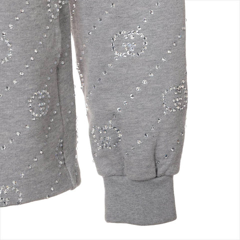 GUCCI Size:S 770187 Stone-embellished cotton set-up suit Light gray WS15209