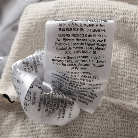 GUCCI Size:S 770187 Stone-embellished cotton set-up suit Light gray WS15209