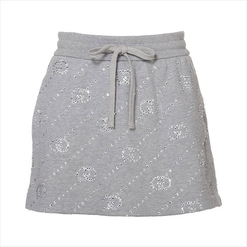 GUCCI Size:S 770187 Stone-embellished cotton set-up suit Light gray WS15209