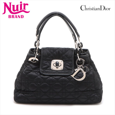 クリスチャンディオール Christian Dior カナージュ ナイロン ハンドバッグ ブラック WS15215