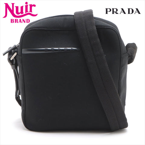 PRADA Nylon Shoulder Bag black WS15216