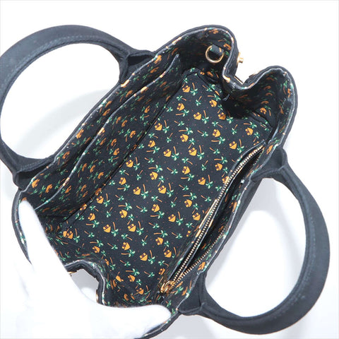 プラダ PRADA カナパ キャンバス 2WAYハンドバッグ 1BG439 無記名ギャラ ハンドバッグ ブラック WS15218