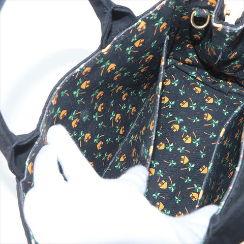 プラダ PRADA カナパ キャンバス 2WAYハンドバッグ 1BG439 無記名ギャラ ハンドバッグ ブラック WS15218
