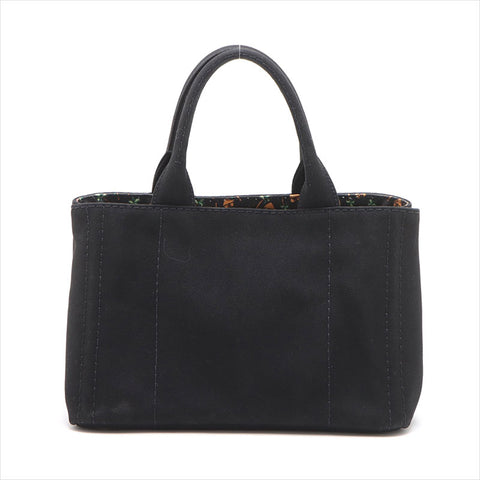 PRADA Canapa Canvas 2WAY Handbag 1BG439 Anonymous Guarantee Handbag black WS15218