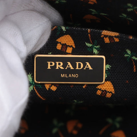 プラダ PRADA カナパ キャンバス 2WAYハンドバッグ 1BG439 無記名ギャラ ハンドバッグ ブラック WS15218