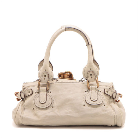 Chloe Paddington Leather Handbag beige WS15222