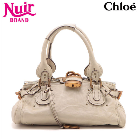クロエ Chloe パディントン レザー ハンドバッグ ベージュ WS15222