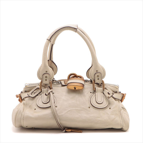 クロエ Chloe パディントン レザー ハンドバッグ ベージュ WS15222