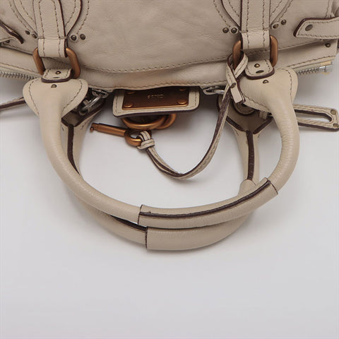 Chloe Paddington Leather Handbag beige WS15222