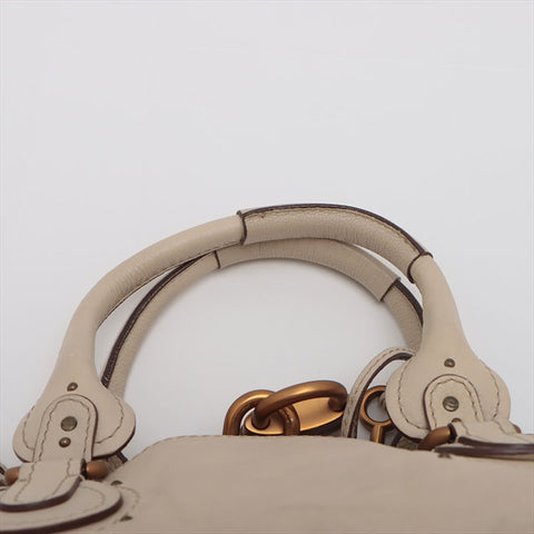 Chloe Paddington Leather Handbag beige WS15222