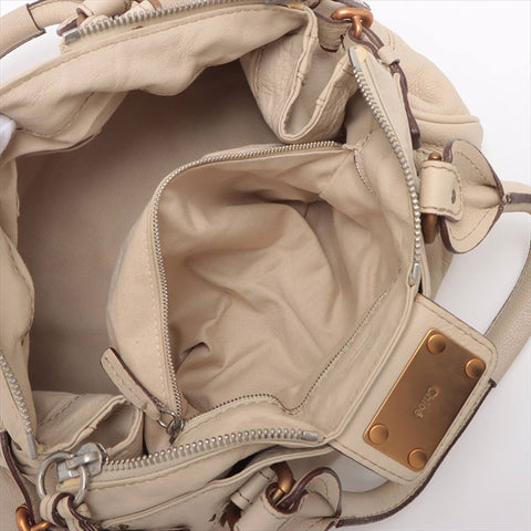 クロエ Chloe パディントン レザー ハンドバッグ ベージュ WS15222