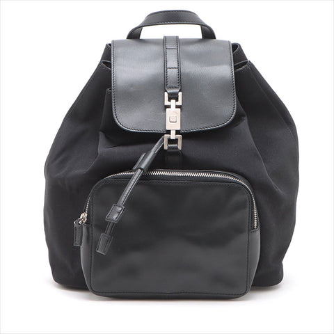 グッチ GUCCI ジャッキー ナイロン×レザー リュック・デイパック ブラック WS15225